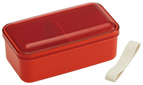 スケーター(Skater) おかずのっけ弁当箱 580ml レトロフレンチ オレンジレッド 167×91×高さ65mm 日本製 SLLB6_374975
