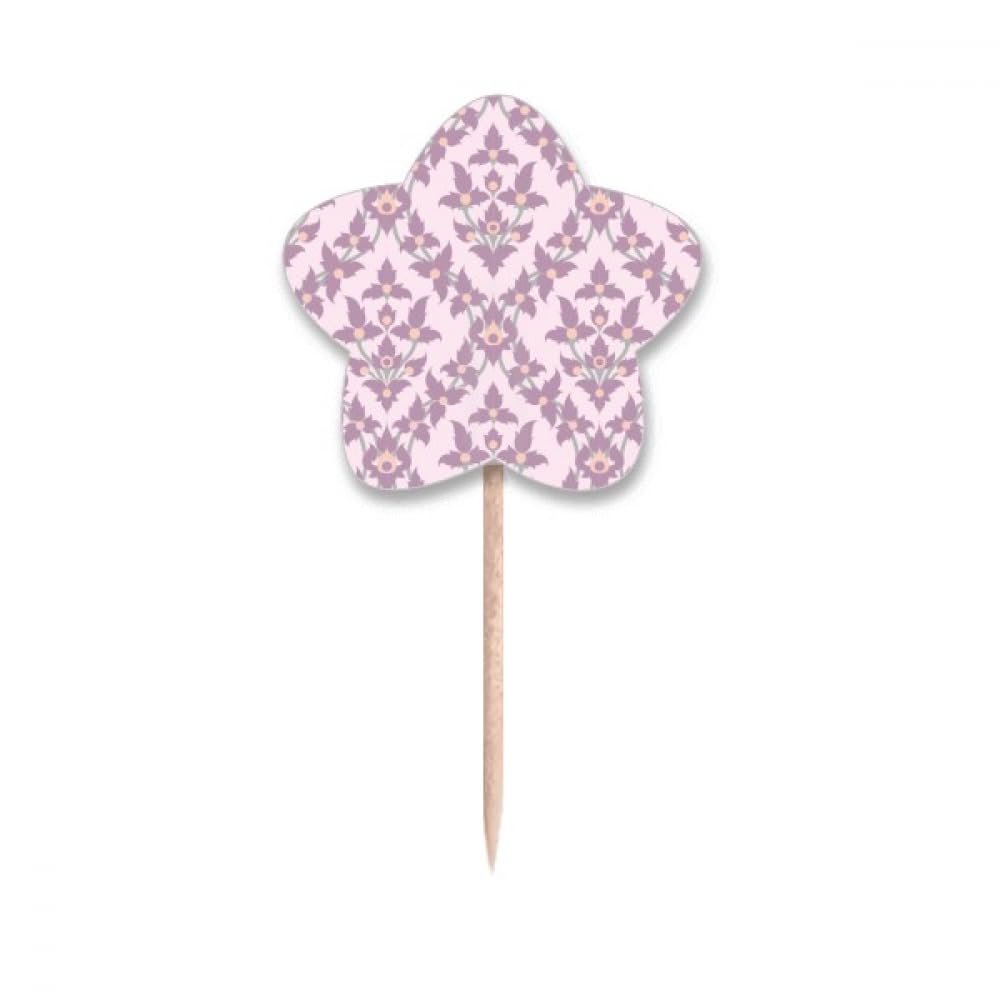 Cure-dents étoile fleurs lilas pour réussir facilement la décoration de vos cupcakes de fête
