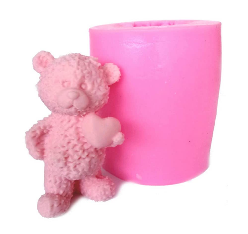 AIP Teddy Bear Silicone Mold DIY Candle Resin Clay Making Silicone Mold