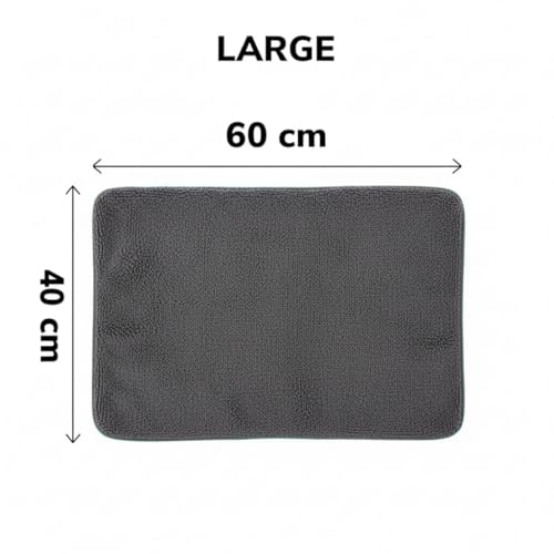 Image of Microfiber Cloth for Car Cleaning 1200 GSM, 60x40 cm, Grey & Aqua Blue