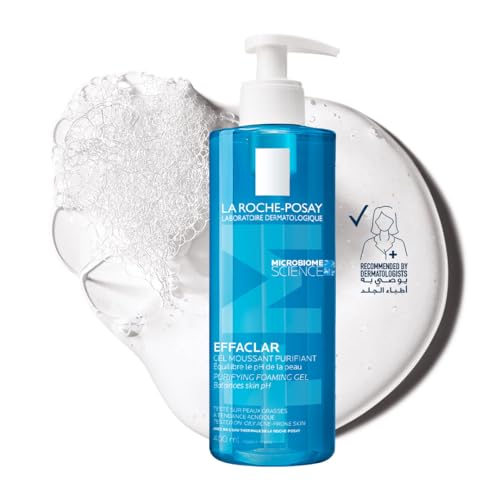 La Roche-Posay Effaclar Purifying Foaming Gel Cleanser Acne Face Wash for Women/Men Deep Pore Cleansing for Oily & Sensitive Skin 400ml