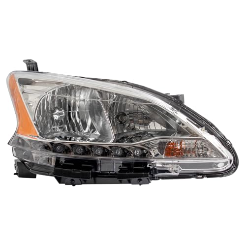 Image of TRQ Passenger Side Headlight Assembly Compatible with 2013-2015 Nissan Sentra NI2503216