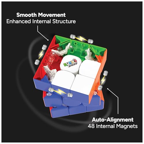 Rubik’s Cube, 3x3 Magnetic Speed Cube for Super Fast Solves, Twisting Fidget Toy, Challenging Brain Teaser & Sensory Puzzle for Adults, Teens, & Kids, for Ages 8 & Up - Image 5
