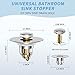 Universal 2 in 1 Bathroom Sink Stopper, Pop Up Bathroom Sink Drain Strainer with Anti-Clogging Filter Basket, Bathroom Drain Stopper Sink Plug for 1.06
