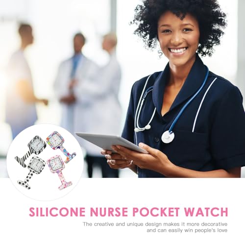 Relojes de enfermera de silicona SEWACC, cronómetro de solapa para hospital y clínicas 3