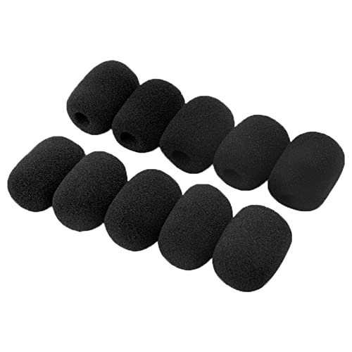 5 pack Headset Microphone Covers Foam, Lapel Headset Microphone Windscreen Sponge Foam Microphone Windscreen Mini Foam Cover for Variety of Headset Microphone Noise Reduction Microphone Windscreens