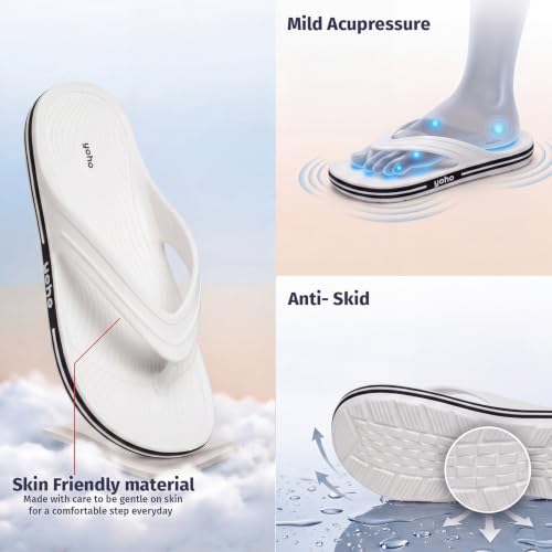 Image of YOHO Grip Orthopedic Slippers for Men | Waterproof Monsoon Footwear | Footpharma Footbed & TripleDense Foam | Anti-Skid Chappals