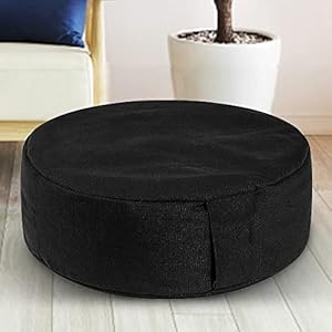 Round Meditation Cushion, Meditation Pillows with Removable Zippered Cushion Cover and Handle for Sitting on Floor…