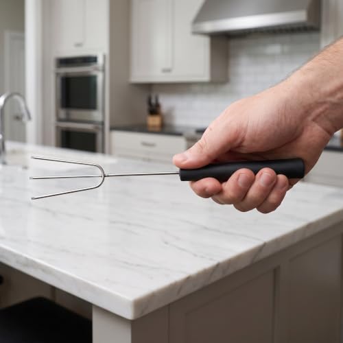 ibasenice 4pcs Fondue Skewers - Stainless Steel Cheese Fork Utensils - Fondue Forks with Heat Resistant Handles for Kitchen Chocolate Candy Dipping and Entertaining — view 6