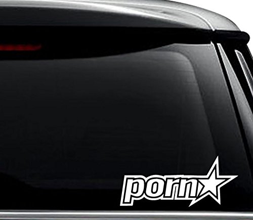 Porn Star Decal Sticker For Use On Laptop, Helmet, Car, Truck, Motorcycle, Windows, Bumper, Wall, and Decor Size- [6 inch] / [15 cm] Wide / Color- Gloss White