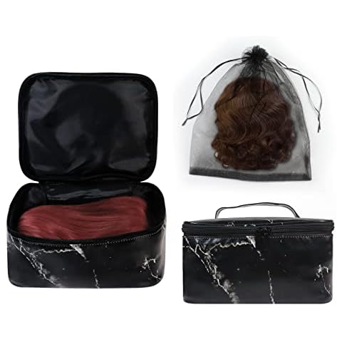 Goklmn Wig Storage Box,Portable Wig Box Wig Storage for Multiple Wigs,Wig Travel Case Travel Makeup Case for Men & Women Cover