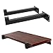 Homtone 2Pcs Soporte para Estante Metal, Soporte Estanteria Pared Ocultos por Estantes Flotantes, Escuadra Pesadas, Carga Máxima 30KG Negras (20CM)