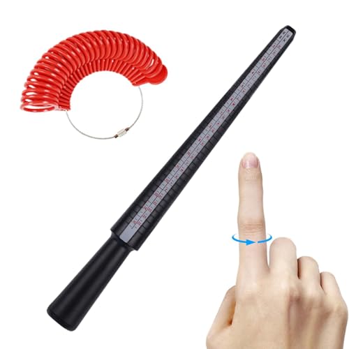 Jauges de bagues, outil de dimensionnement des bagues - Outils de mesure de jauges de doigt de calibreur d'anneaux - Sizer d'anneaux, jauges de doigt, jauge de taille de doigt avec mandrin à quatre bâ
