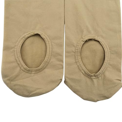 Image of DANCEYOU Girls Ballet Tights Women Dance Stockings Skin Tone Convertible