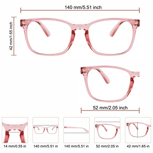 Image of Blue Light Glasses for Woman Men | 99% Blue Light Blocking Glasses | Computer Glassess | Gaming | TV Phone Screen Reader Square Frame | Anti Eyestrain & UV Glare,1 Pack