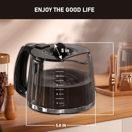 12-Cup Glass Coffee Pot Replacement Compatible with Keurig K-Duo Single Serve K-Cup Pod & Carafe Coffee Maker, NOT Fit K-Duo Essentials Model, 1 Pack - Image 5