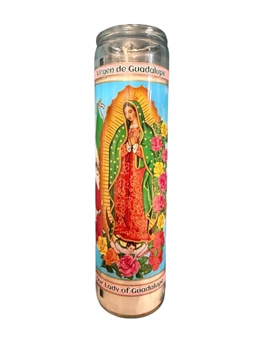 Our Lady of Guadalupe Glass Prayer Candles, 8