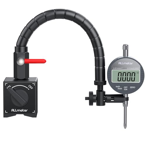 Alta Durabilità e Compatibilità: Realizzato in Lega di Alluminio di Alta Qualità, Questo Strumento è Progettato per Durare Nel Tempo. La Base Magnetica è Compatibile Con Una Vasta Gamma di Comparatori Digitali e Analogici, Permettendoti di Adattarlo Facilmente a Strumenti Diversi. Il Suo Design Robusto è Ideale per Ambienti di Lavoro Impegnativi, Con Un Ampio Intervallo di Temperatura Operativa (da 0 a 40 °C)