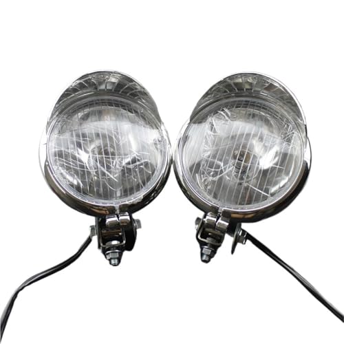 Phare moto universel antibrouillard 12V chromé pour Suzuki et chopper