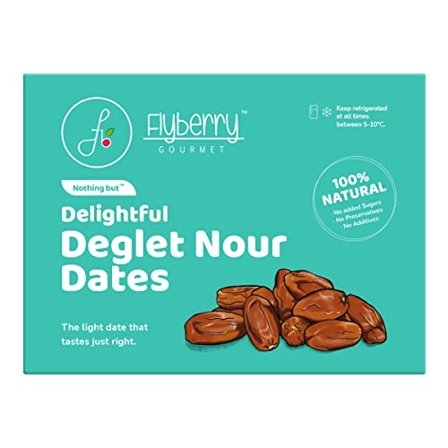 Image of Flyberry Gourmet Deglet Nour Dates (Khajoor /Khajur) 5kg | 100% Natural | Rich in Calcium, Iron and Potassium | Instant Energy