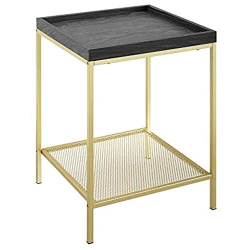 Eden Bridge Designs quadratisches Beistelltisch, Graphitgrau/Gold, 45.72 x 45.72 x 60.96 cm Cover