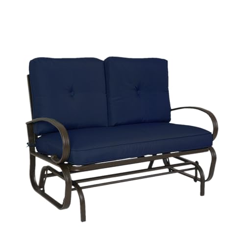 Kozyard Cozy Patio Glider Bench - Outdoor Rocking Loveseat with