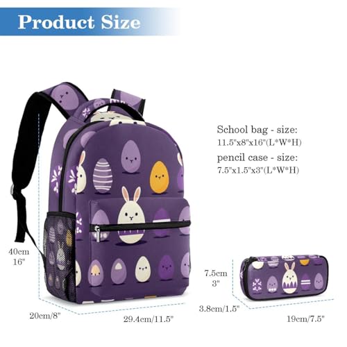 Ensemble de 2 sacs d'école tendance violet pour soulager le dos des élèves