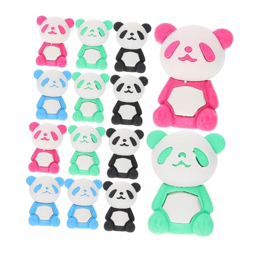 TOVINANNA 16個 可愛いカートゥーンパンダ消しゴム 用トレンディー消去ツール 幼稚園お絵かき用 筆跡きれいに消せる プレゼン ランダムカラー