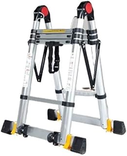 Telescoping Ladder, with One-Button Retraction System Step Ladder Multifunctional Extension Ladder Indoor Aluminum Ladder Stepladder Favorite Gift