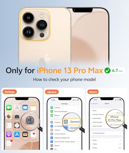 Image of FNTCASE for iPhone 13 Pro Max Case: [Compatible with Magsafe] Translucent Matte Magnetic Phone Cover - Military Grade Drop Protection Shockproof Protective Cases - Desert Gold