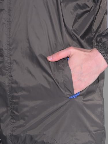 Image of Dollar Rainguard Men's Reversible Full Sleeve Solid Raincoat Set With Adjustable Hood and Pocket
