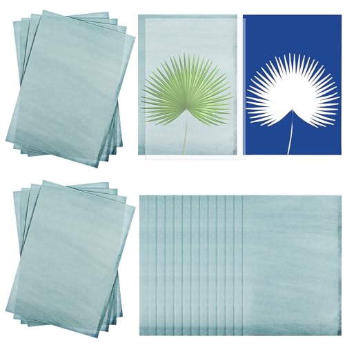 KONTONTY 32 Sheets Printing Paper Kit Sun Activated Paper with Panel for Easy Pressing for DIY Art Projects Photograms and