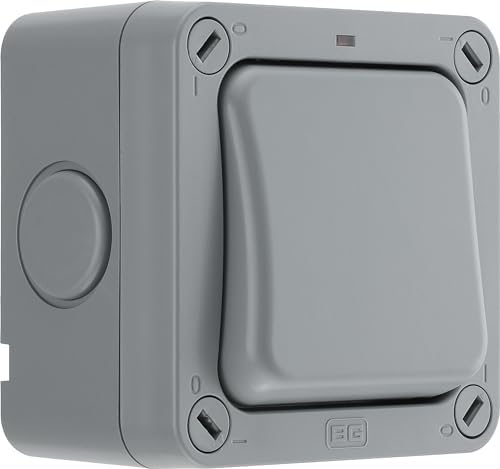 BG Electrical WP12-01 Outdoor Waterproof Switch 2 Way Single IP66 20AX Grey