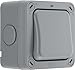 Price comparison product image BG Electrical Outdoor Single Switch with LED Indicator, Weatherproof, Grey, Nexus Storm, 2-Way, 20A, IP66 Rated, WP12
