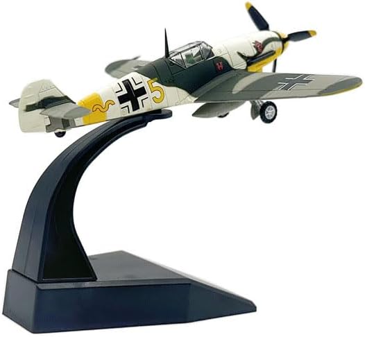 1:72 Scale BF-109 Metal Diecast Airplane Model, Pre-Assembled Fighter Jet Models for Military Enthusiasts, Highly Simulation Aircraft.