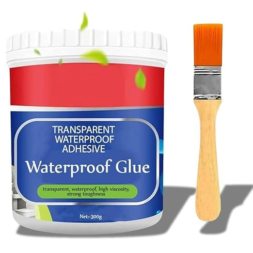 KROYWEN 1 Crack Seal Glue 300gm with Brush Transparent Waterproof Glue for Roof Leakage Crack Seal Agent Roof Water Leakage Solution Water Proof Glue Transparent Glue Waterproofing for Pipe Wall Tiles (B0DC122YJN) Amazon Price History, Amazon Price Tracker