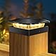 Peasur Pfostenleuchte Solar, 3 Modi 10x10CM Pfostenkappe Solar, Pfostenlichter für Zaunpfosten Vinyl-Holzpfosten, Wasserdicht Solarlampe Außen Gartendeko für Hölzerne Pfosten, Zaun, Terrasse, 2 Stück
