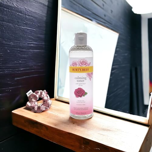 Toner, 12 Oz - Calming Witch Hazel Toner with Rose, with Moofin Hair Tie, Nourishes Balances pH, Alcohol-Free, Removes Excess Oil, for Healthy-Looking Skin, Toner for Face, Pack of 1 - Thumbnail 3