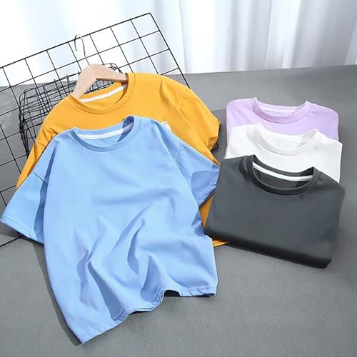 Kids Girls Short Sleeve T Shirts Kids Fashion Oversized Crewneck Tops Tshirts Casual Basic Tee Baby Girl3