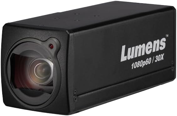 Lumens BC-602 30x Zoom 1080p IP Box Camera; Professional HD Camera; Triple Stream Video; Power Over Ethernet; Secure SRT and RTMPS Streaming