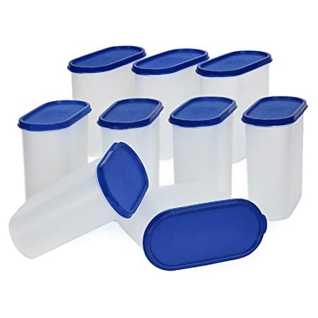 Mahaware Modular Mini Oval Plastic Kitchen Container Set, 275ml, Set of ...