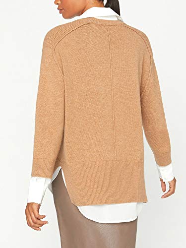 Brochu Walker The Looker Layered V-Neck Sweater - Long Sleeve Warm Sweaters for Women, Oversized Wool & Cashmere Pullover2
