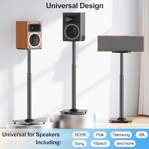 Mountup MU9132-L Universal Speaker Stands Pair 28.3 Inch To 37.4 Inch Height Adjustable Floor Speaker Stands thumb #6