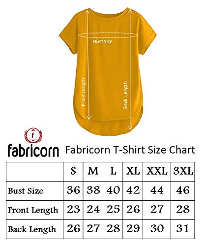 Image of Fabricorn Plain High Low Hem Cotton Tshirt for Women