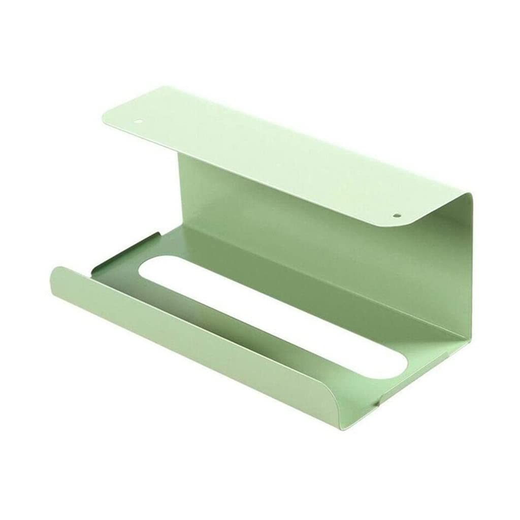 Soporte de papel de cocina de hierro negro para armario y estante