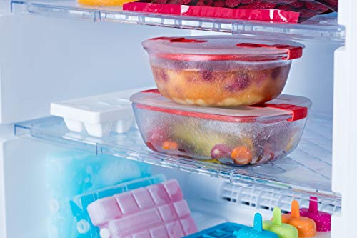 Pyrex Cook & Heat Cook & Heat – Juego de 3 alimentos rectangulares de cristal 1,1 L con tapa hermética especial para microondas – Cajas de conservación