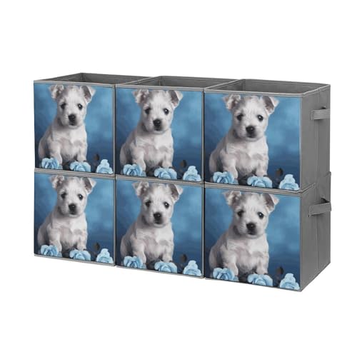 Boîtes de rangement pliables pour dressing et étagère imprimé fleuri champêtre - 2