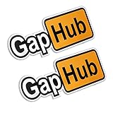 Gap HUB Slap Sticker (2) CAR Truck Vinyl Funny Decal Racing 7'