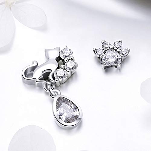 Boucles d'oreilles chat argent parfaites pour le bureau et les sorties - 6