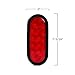 CZC AUTO 6'' LED Waterproof Oval Red Trailer Lights Rear Stop Turn Signal Parking Tail Brake Lights for Trailer Truck RV (Red, 2 Pack)